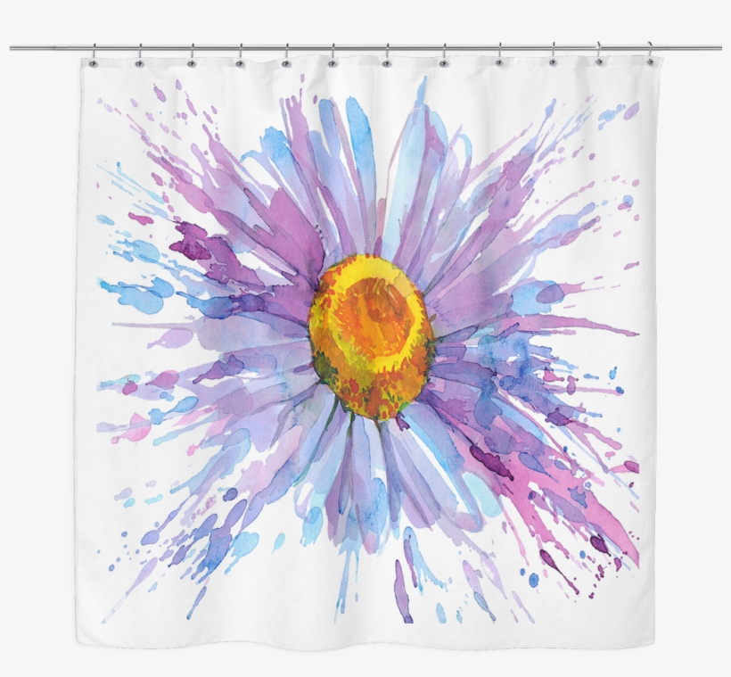Daisy Flower Shower Curtain - Art Print: Okalinichenko's Daisy Flower, 61x46cm., transparent png