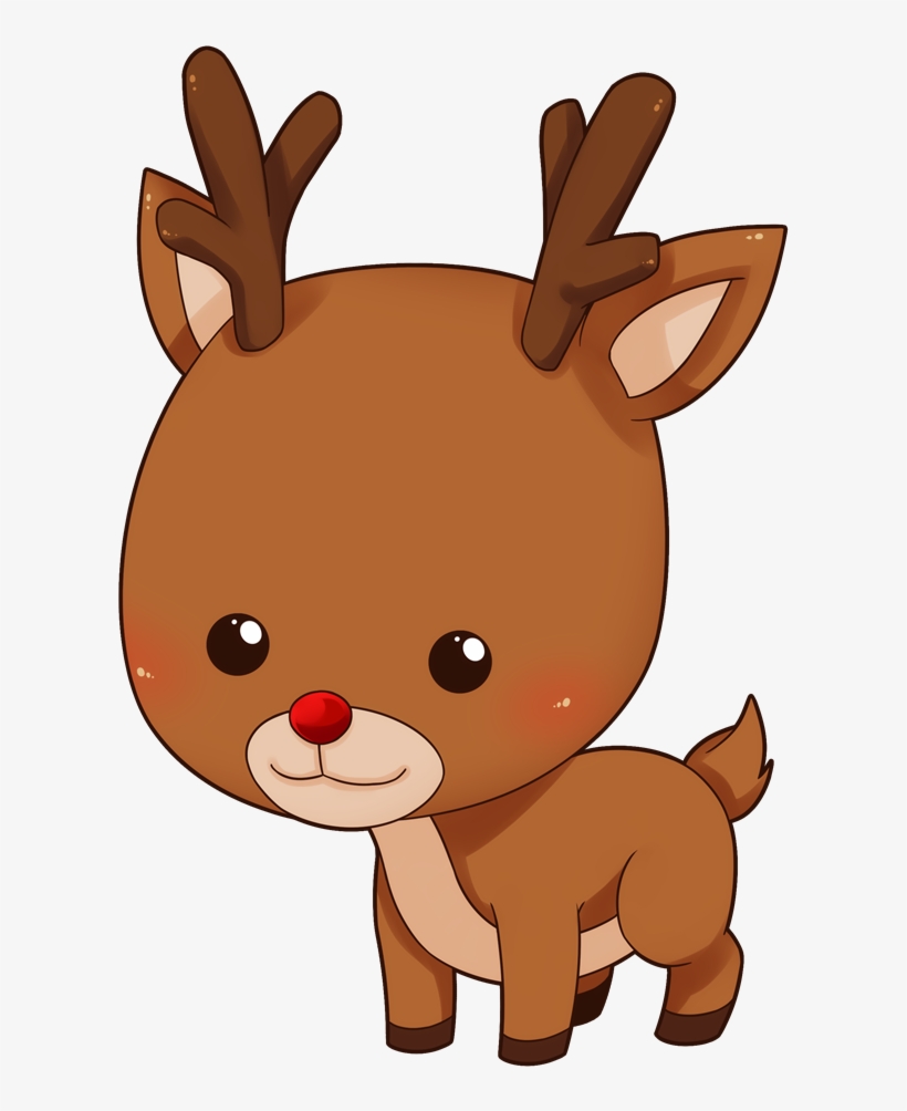 Baby Deer Cartoon Clipart Reindeer Clipart Collection - Clip Art Reindeer, transparent png