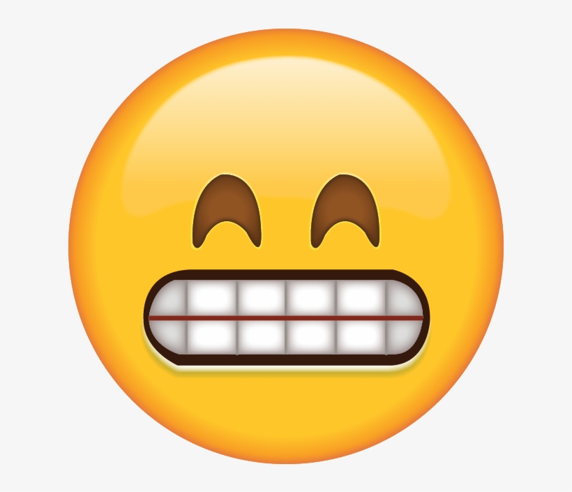 Download Grinning Emoji With Smiling Eyes - Grin Emoji, transparent png