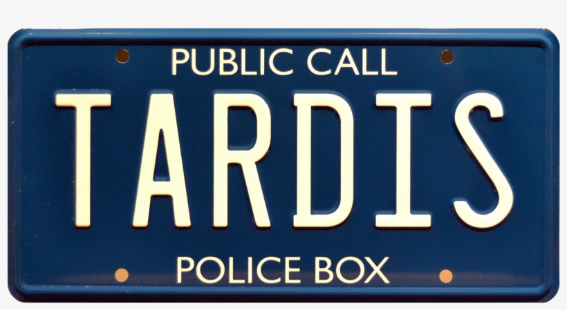Tardis Prop Plate Movie Memorabilia From Doctor Who - Doctor Who / Tardis *metal Stamped* Standard Usa Size, transparent png