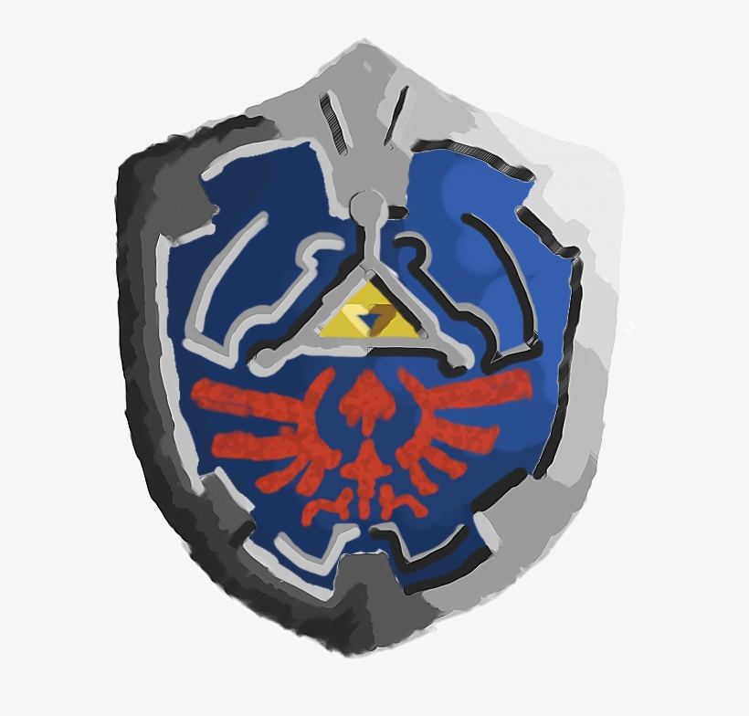 Watercolor-styled Hylian Shield - Emblem, transparent png