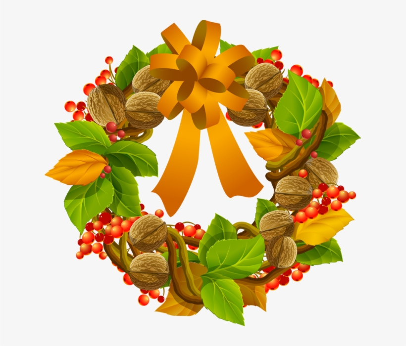 Thanksgiving Clipart Wreath - Thanksgiving Wreath Pic Clip Art, transparent png