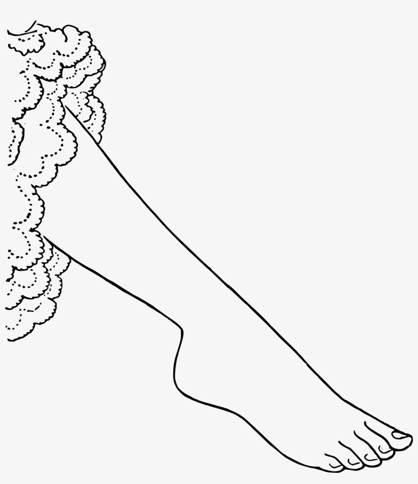 Slim Foot Icons Png - Black And White Clipart Of Foot, transparent png