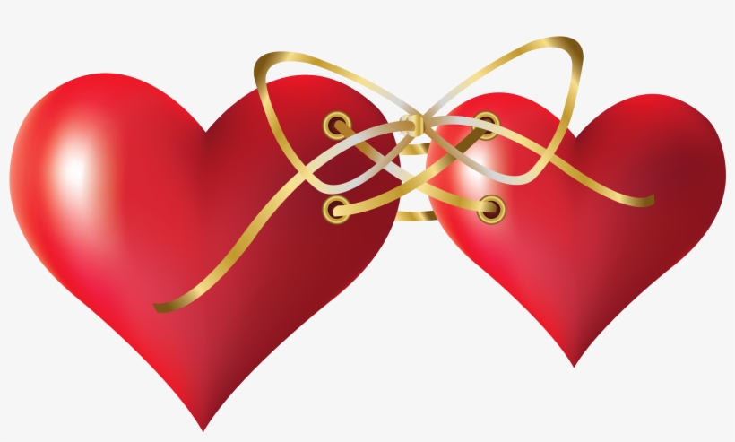 Two Tied Hearts Png Clipartu200b Gallery Yopriceville - Two Heart Png, transparent png
