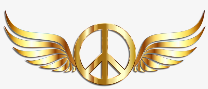 This Free Icons Png Design Of Gold Peace Sign Wings, transparent png