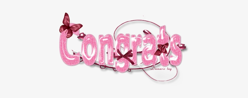 Http - //dl - Glitter Graphics - Go To Www - Glitter - Congrats In Pink, transparent png