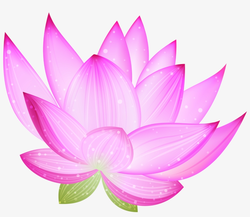 Large Pink Lotus Png Clipart - Clip Art, transparent png