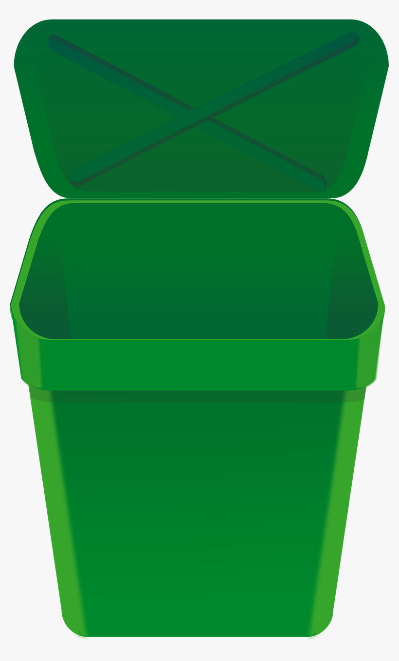 Trash Clipart Open - Contenedores De Basura Con Tapa Abierta, transparent png
