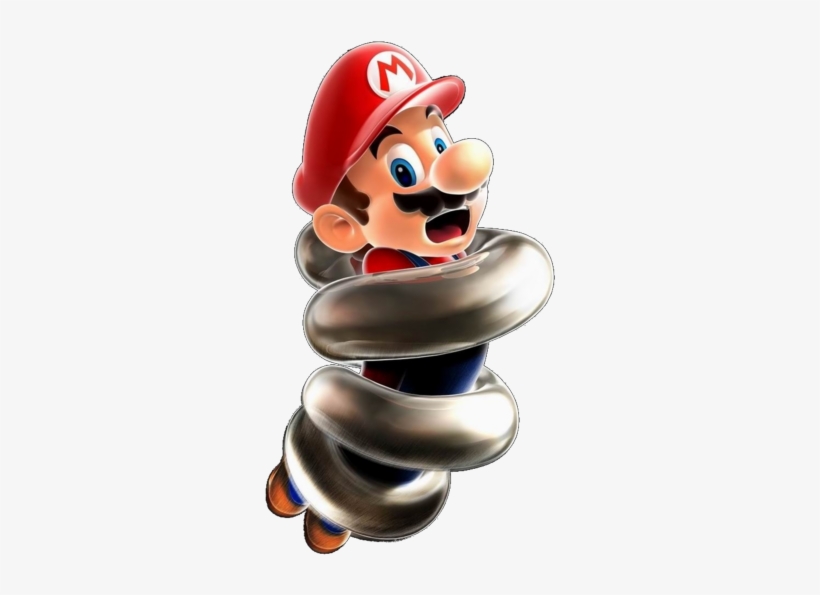 Mario Transparent Scared - Super Mario Galaxy Spring Mushroom Video, transparent png