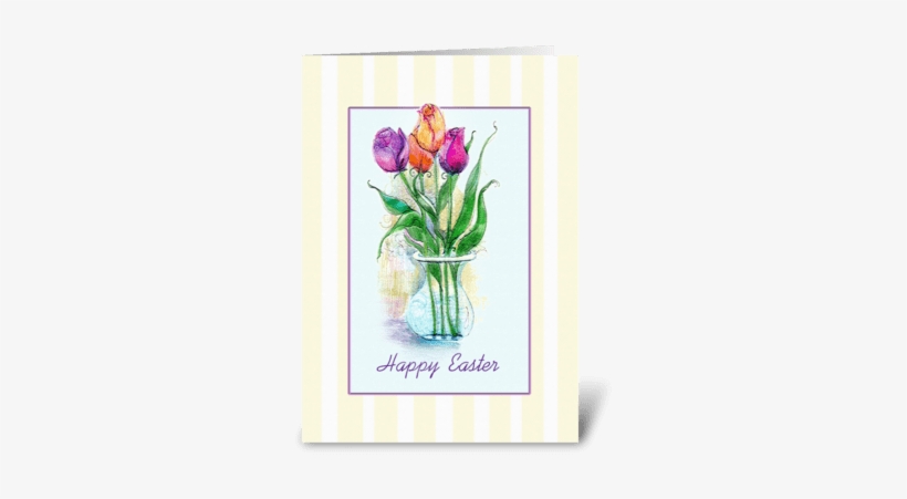 Happy Easter, Tulips Greeting Card - Greeting Card, transparent png