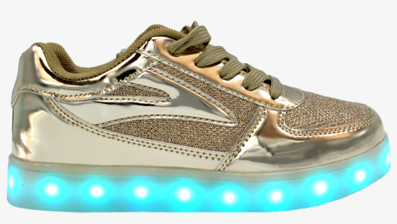 Galaxy Led Shoes Light Up Usb Charging Low Top Kids - Gs Low Top Fusion (gold), transparent png