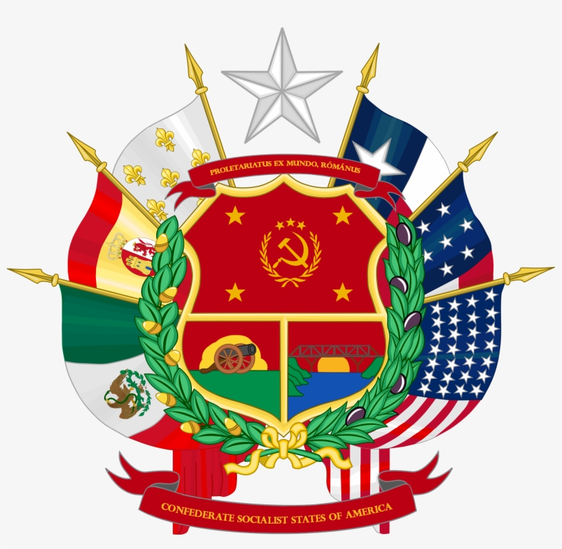 Amp Coat Of Arms Of The Cssa - Six Flags Over Texas Seal, transparent png