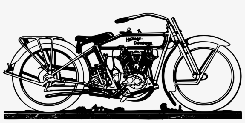Motorbike Motorcycle Old Retro Ride Transp - Old Motorcycle Vector, transparent png