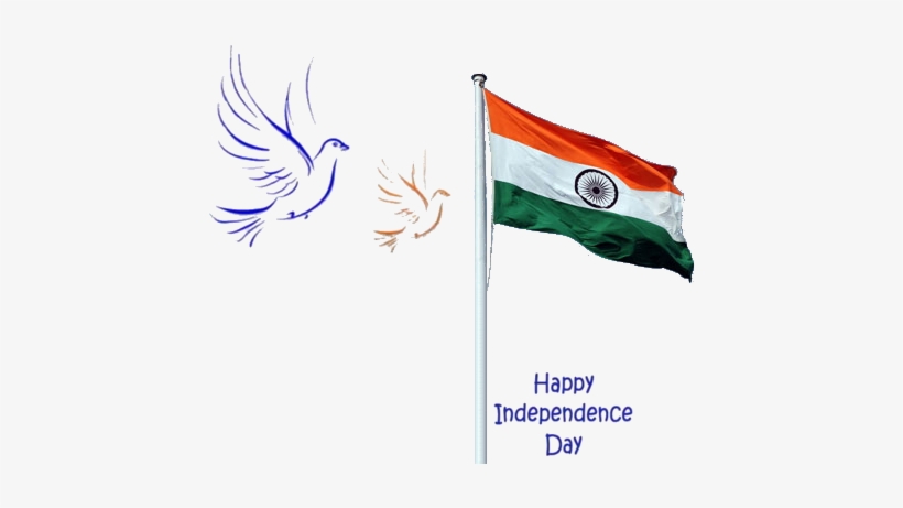 Indian Flag With Birds - Happy Independence Day 2018 India, transparent png
