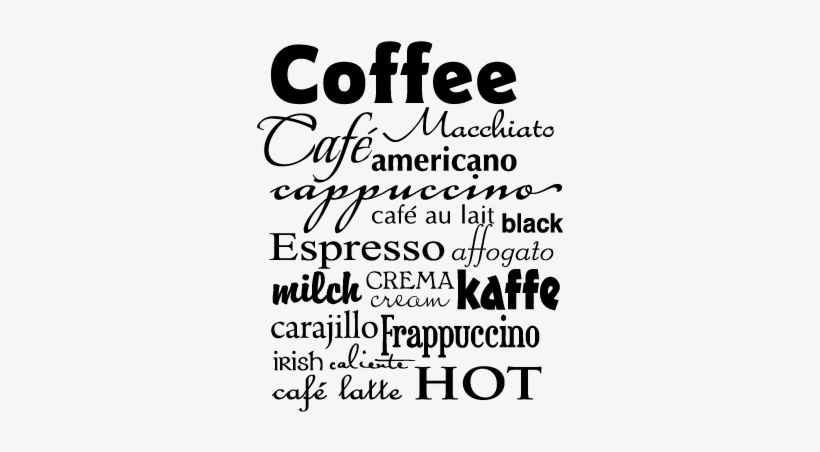 Coffee Quote Png - Wall Art Quotes Png, transparent png