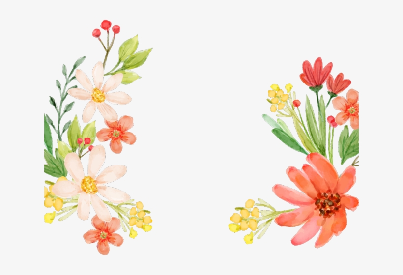 Flowers Vectors Clipart Superhero - Flower Vines Watercolor Png, transparent png