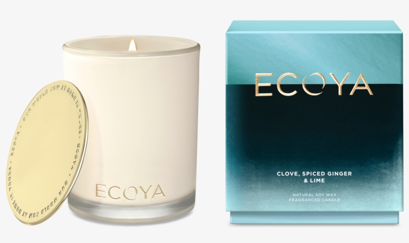 Ecoya Spiced Ginger & Musk Madison Jar Candle 400g, transparent png