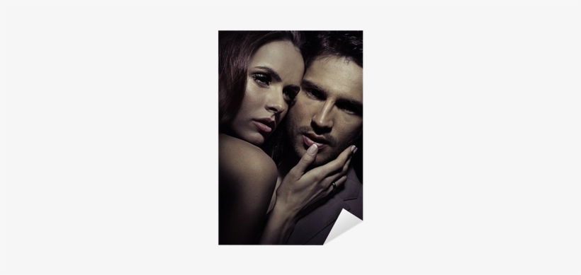 Black-white Portrait Of Loving Couple Sticker • Pixers® - Jackie Collins Sinners, transparent png
