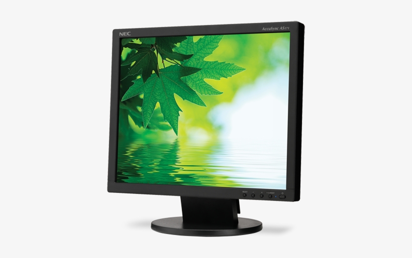 17" Value Eco-friendly Desktop Monitor - Nec Accusync As171-bk - 17" Lcd Monitor, transparent png