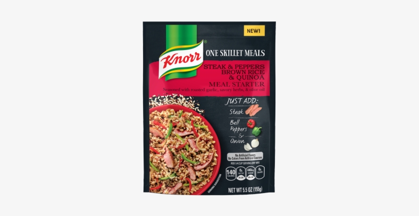 Steak And Peppers Brown Rice And Quinoa - Knorr One Skillet Meals, transparent png