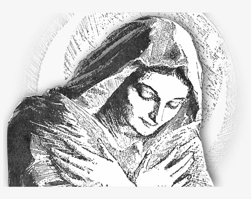 Hail Mary - Mary Mother Of God Black And White, transparent png