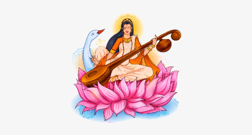 May The Occasion Of Vasant Panchami Bring The Wealth - Free Clipart Saraswati, transparent png