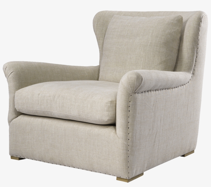 Armchair Png Image - French Country Furniture Wingback Linen Upholstered, transparent png