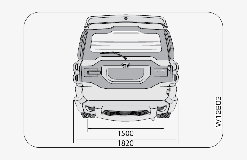 2 Rear View - Scorpio Dimensions In Feet, transparent png