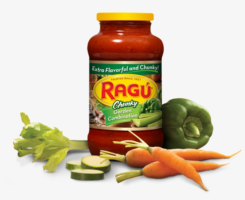 Garden Combination Sauce - Ragu Chunky Garden Combination 24 Oz, transparent png