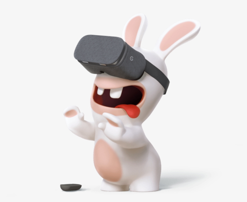 Rabbid With Vr Goggles Png - Raving Rabbids Png, transparent png