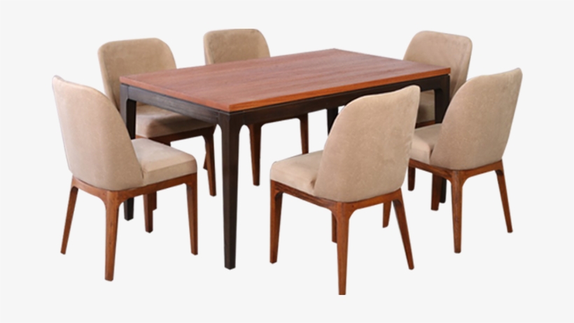 Nhill Tw 1 Table 6 Chair Dining Set Mahogany Top - Chair, transparent png