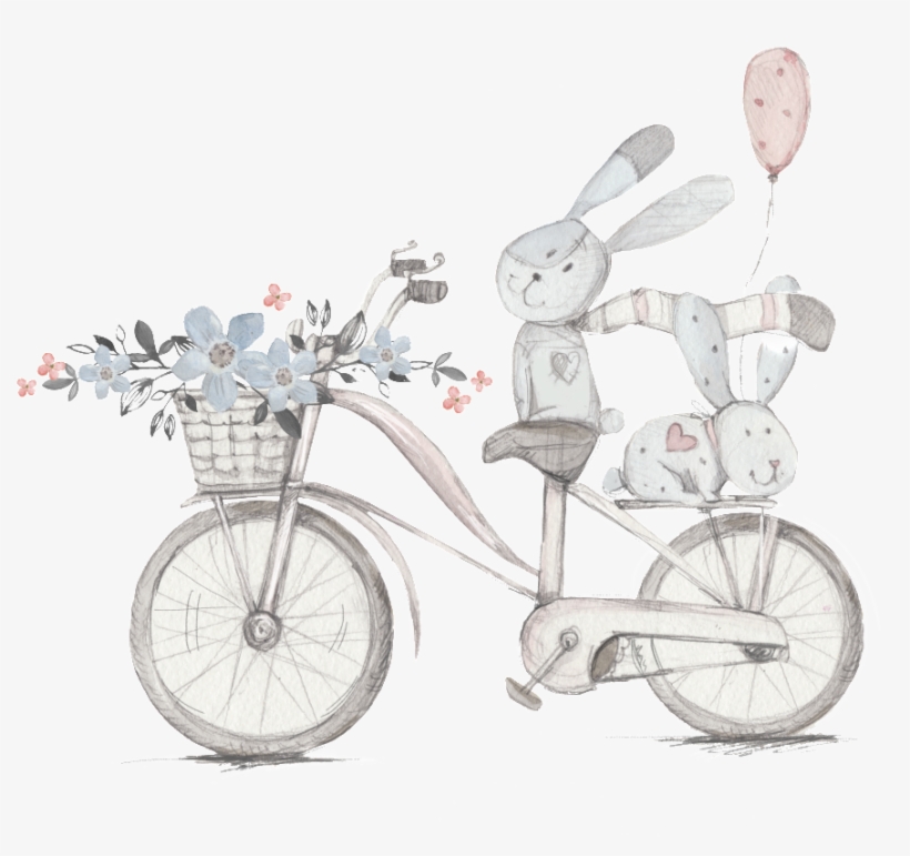 A Transparent Material For A Cartoon Bike Rabbit - Jacky Baby Basic Line Maglietta A Manica Lunga, Taglia:, transparent png