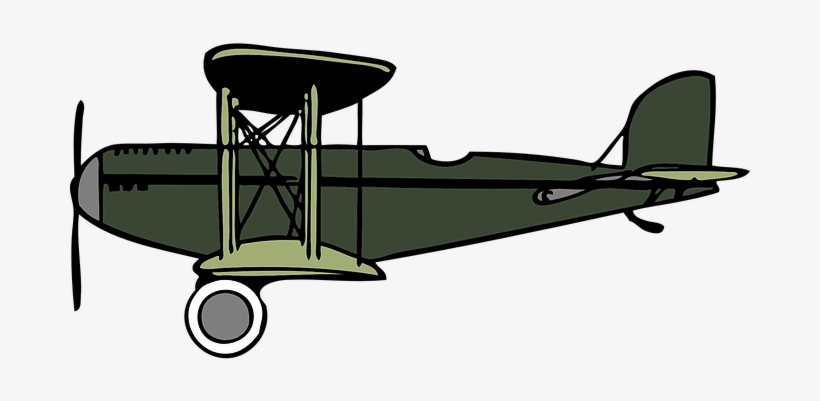 Biplane Plane Airplane Crop Duster Vintage - Biplane Clip Art, transparent png