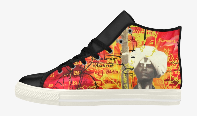 The Sitar Player High Top Action Leather Men's Shoes - Shoe, transparent png