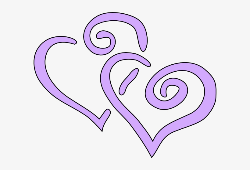 Lilac Flowers Clip Art - Hearts Clip Art, transparent png