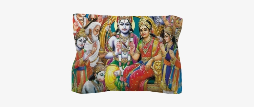 Indian God Bhagwan Ram With Whole Darbar Pillow Sham - ???????? ?????? (??????? ??? ????? ??????) - Adhyatma, transparent png
