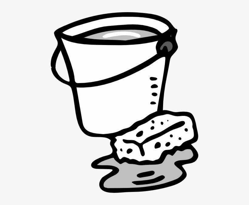 Bucket And Sponge B Clipart Cleaning Bucket 486x594 PNG Download