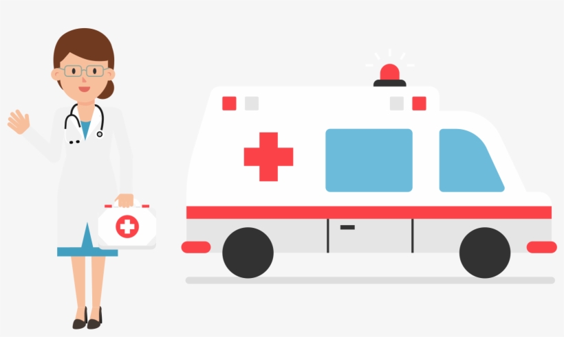 Open - Doctor And Ambulance Clipart, transparent png
