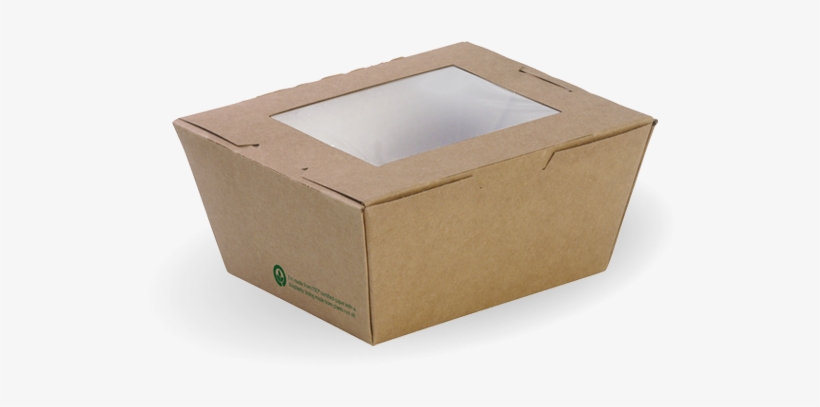 Small Bioboard Lunch Box With Windowbb Wlbs - Cardboard Catering Boxes Au, transparent png