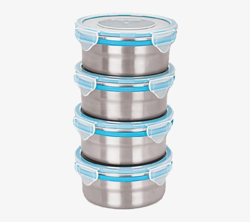 Steel Lock Airtight Steel Lunch & Tiffin Box - Steel Lock Hl- 1251 Airtight 4 Pc 200 Ml Each Lock, transparent png