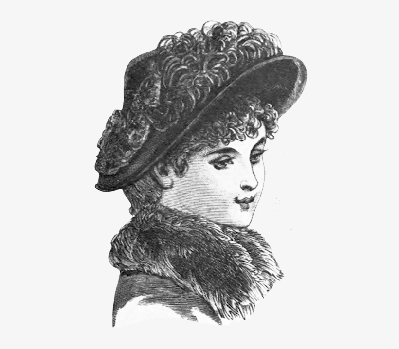 Victorian Ladies Dressvictorian Clipart Png - Headpiece, transparent png
