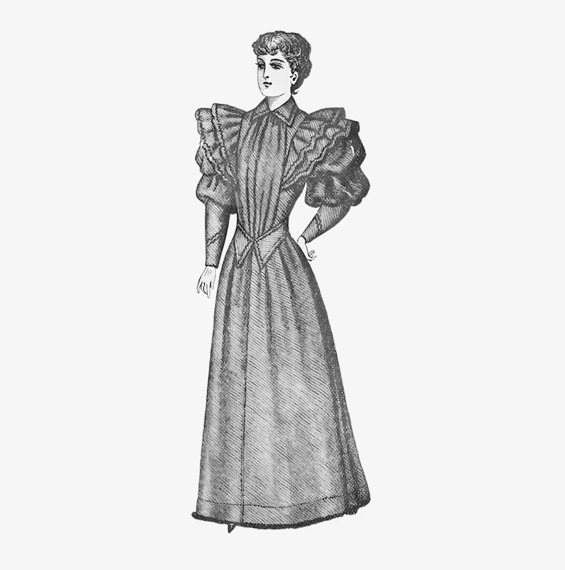 Victorian Clothing Home Dress 1894 - Victorian Era, transparent png