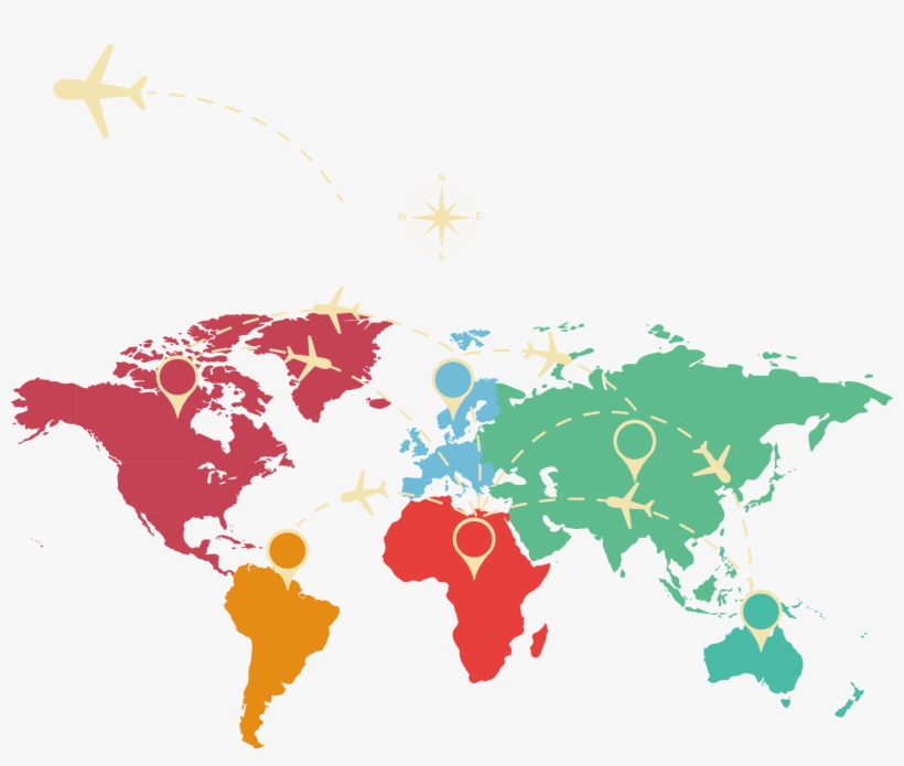 Us Map Globe Clipart - Plain World Map, transparent png