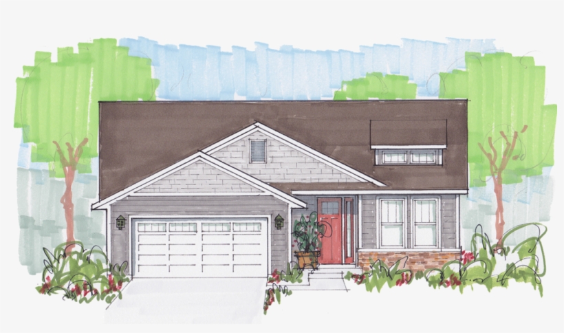 1,524 Sf Craftsman Style - Garage, transparent png
