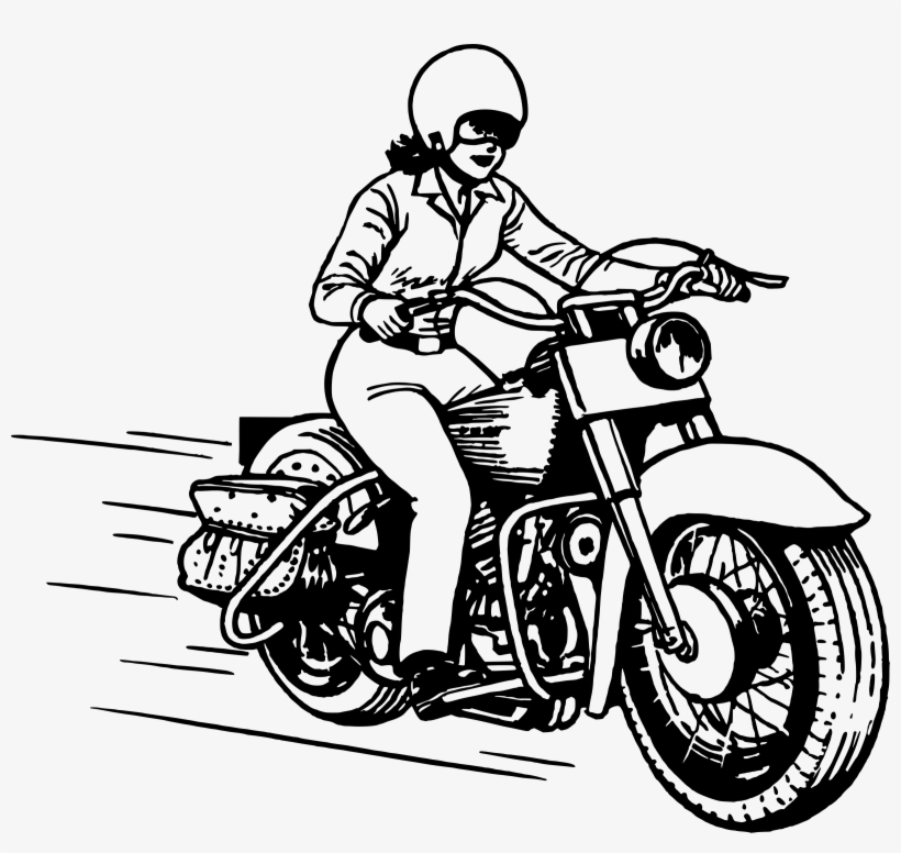 This Free Icons Png Design Of Lady On Motorbike, transparent png