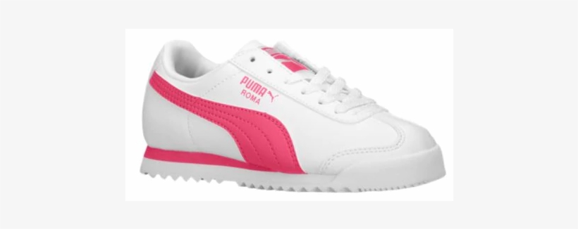 Puma, 354259-22, Kids, Roma Basic Jr, White/fuschia - Puma 35425922, transparent png