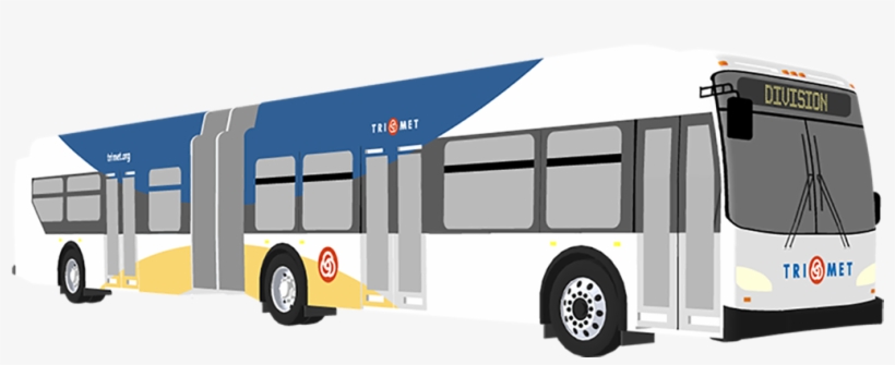 Articulated Bus - Trimet 60 Foot Bus, transparent png
