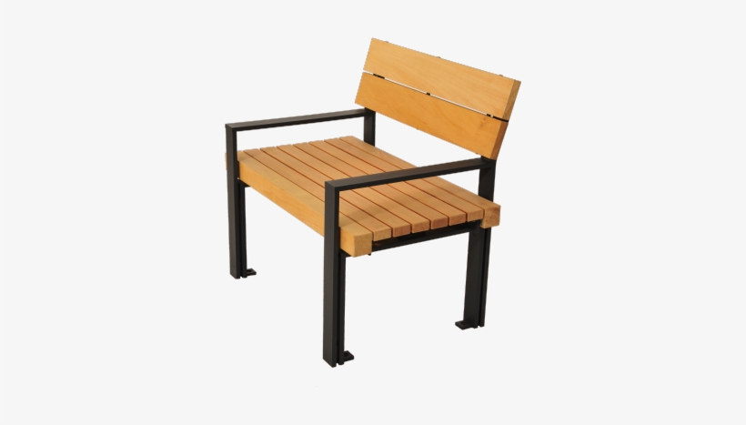 Benches In Wood - Chair In Park Png, transparent png