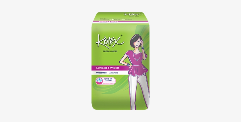 Kotex Fresh Liners - Panty Liner Kotex Longer And Wider, transparent png
