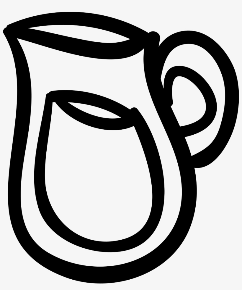 Drinking Water Jar Hand Drawn Tool Comments - Jarra De Agua Icono, transparent png